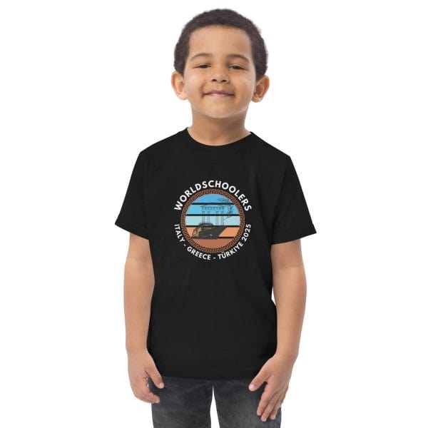 Toddler jersey t-shirt | White Font | Italy - Greece - Türkiye 2025