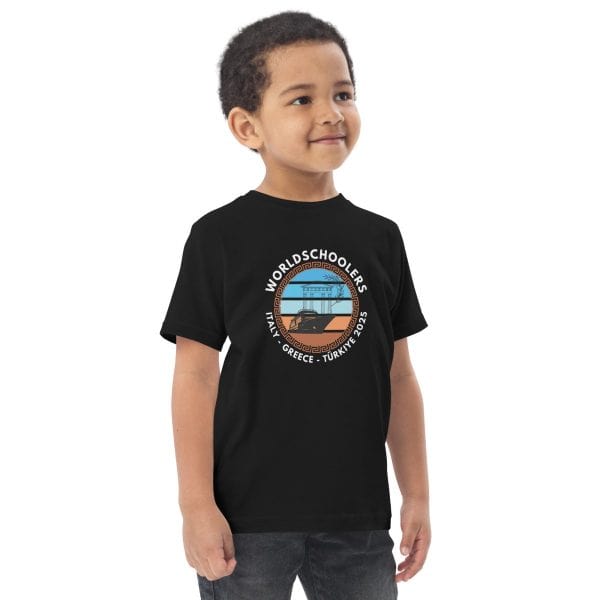 Toddler jersey t-shirt | White Font | Italy - Greece - Türkiye 2025
