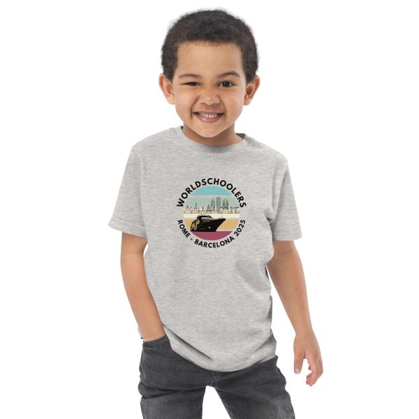 Toddler jersey t-shirt | Black Font | Rome - Barcelona 2025