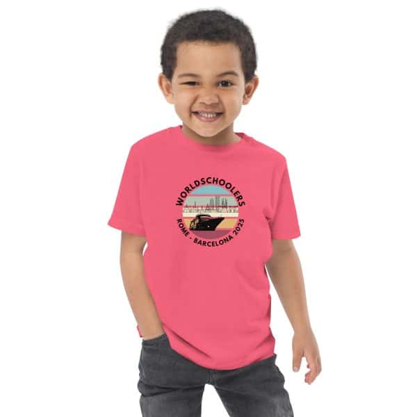 Toddler jersey t-shirt | Black Font | Rome - Barcelona 2025