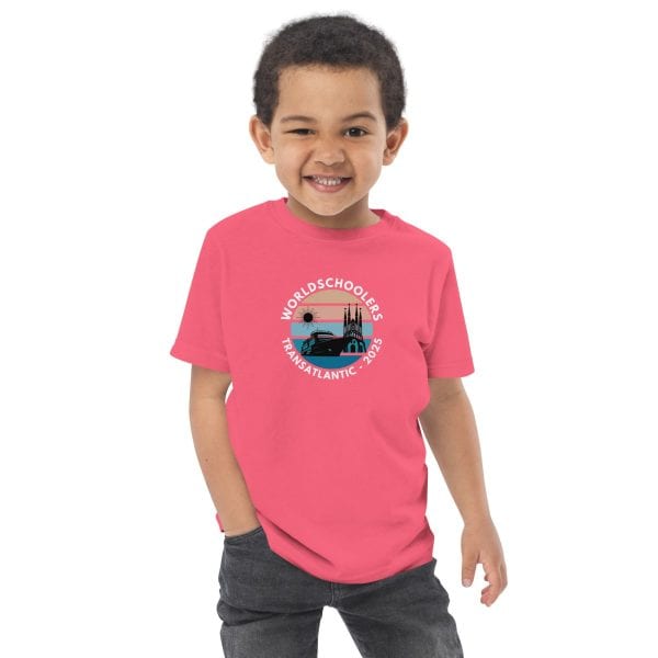 Toddler jersey t-shirt | White Font | Transatlantic 2025