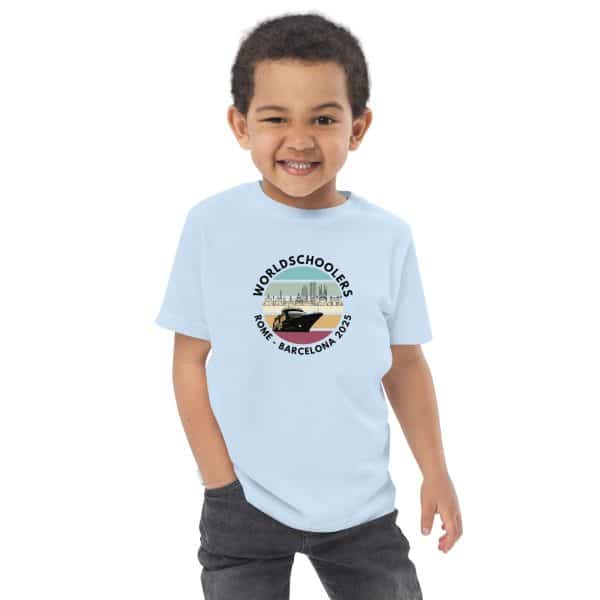 Toddler jersey t-shirt | Black Font | Rome - Barcelona 2025