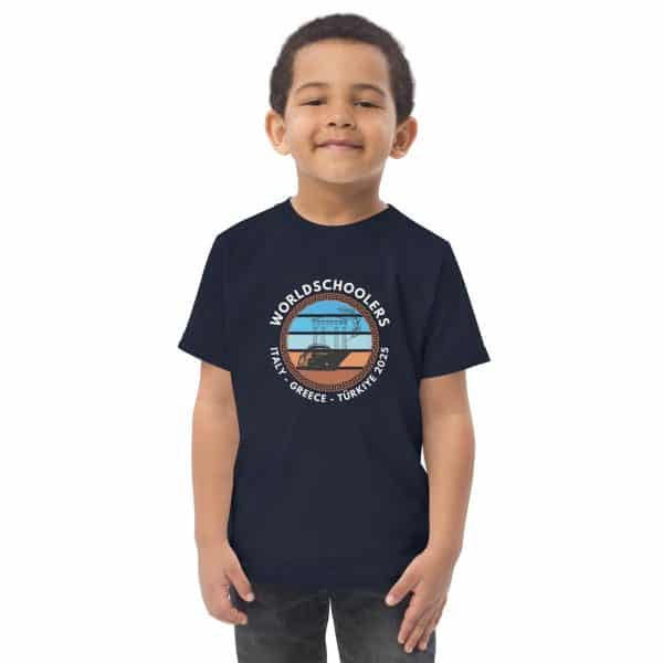 Toddler jersey t-shirt | White Font | Italy - Greece - Türkiye 2025
