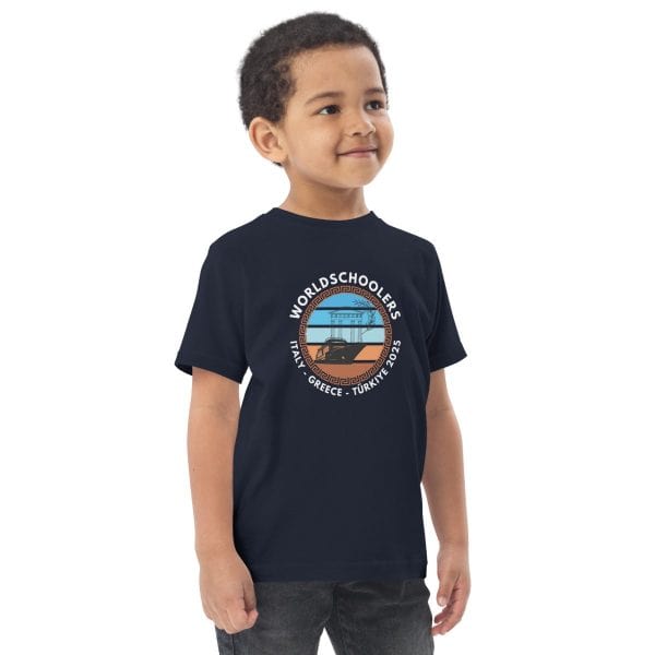 Toddler jersey t-shirt | White Font | Italy - Greece - Türkiye 2025