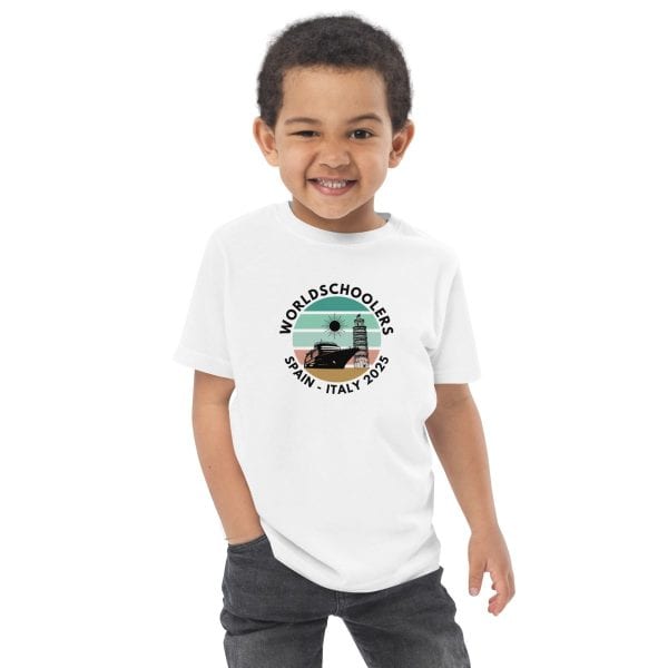 Toddler jersey t-shirt | Black Font | Spain - Italy 2025