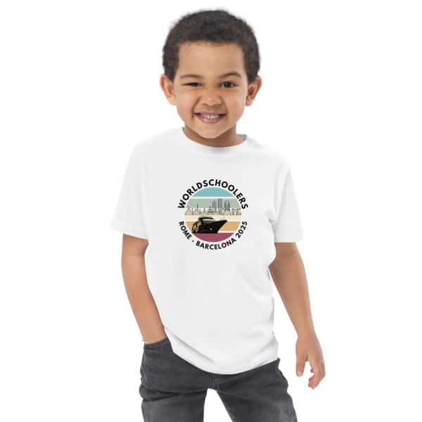 Toddler jersey t-shirt | Black Font | Rome - Barcelona 2025