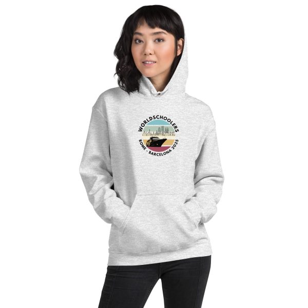 Unisex Hoodie | Black Font | Rome - Barcelona 2025