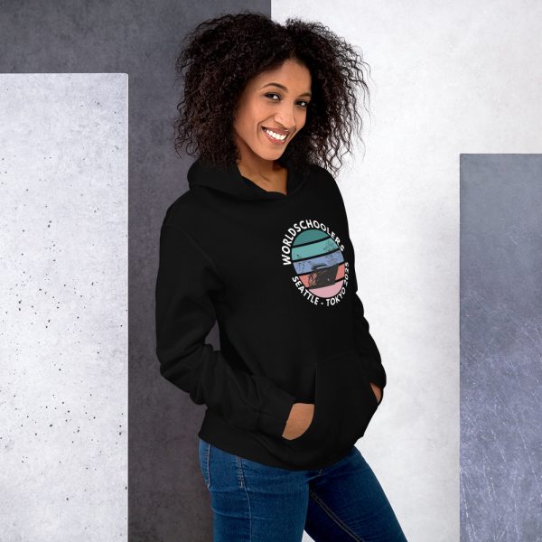 Unisex Hoodie | White font | Seattle-Tokyo