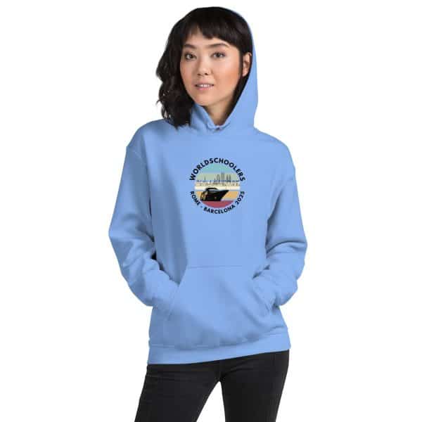 Unisex Hoodie | Black Font | Rome - Barcelona 2025