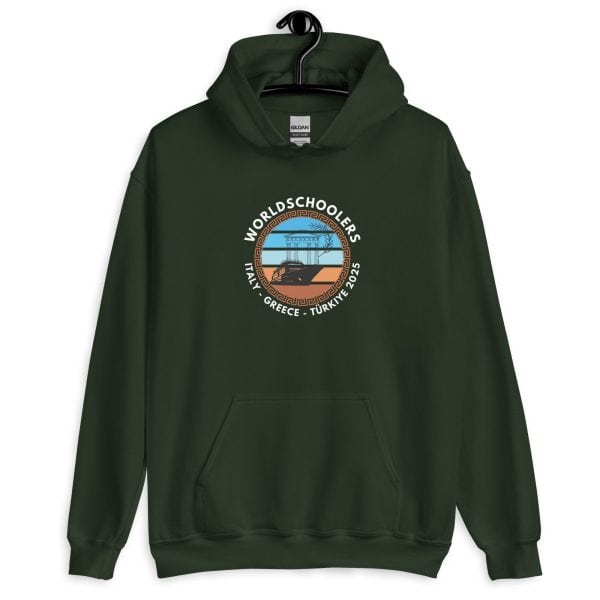 Unisex Hoodie | White Font | Italy - Greece - Türkiye 2025