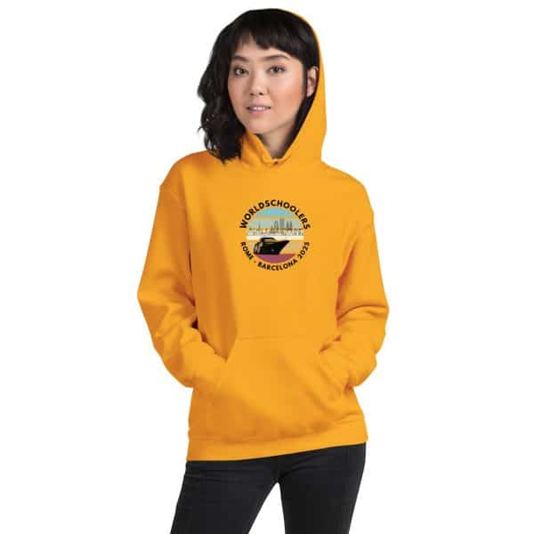 Unisex Hoodie | Black Font | Rome - Barcelona 2025
