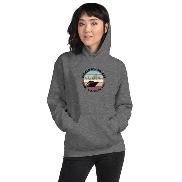 Unisex Hoodie | Black Font | Rome - Barcelona 2025