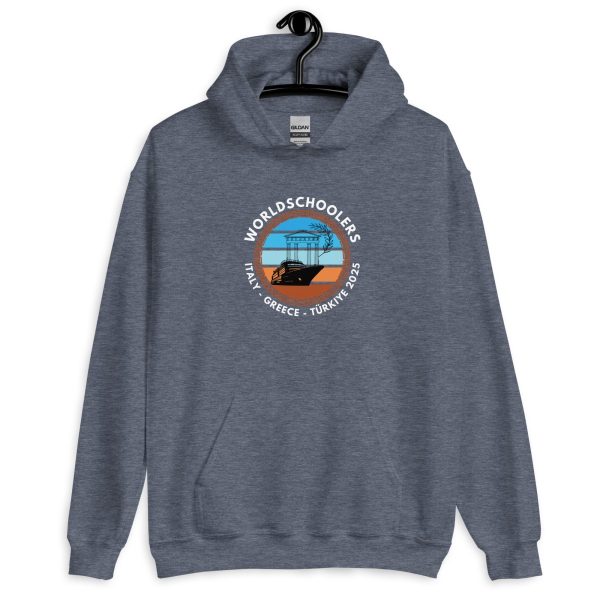 Unisex Hoodie | White Font | Italy - Greece - Türkiye 2025