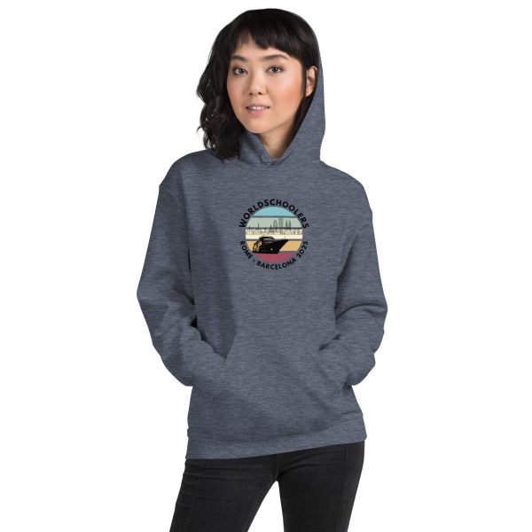 Unisex Hoodie | Black Font | Rome - Barcelona 2025