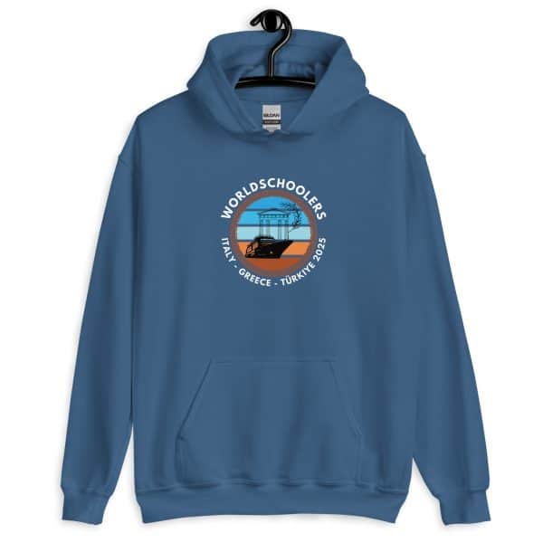 Unisex Hoodie | White Font | Italy - Greece - Türkiye 2025