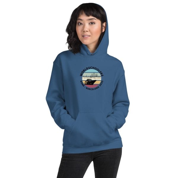 Unisex Hoodie | Black Font | Rome - Barcelona 2025