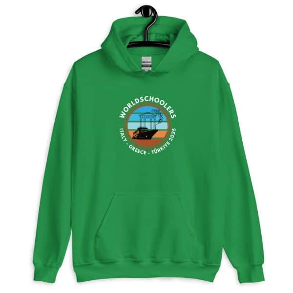 Unisex Hoodie | White Font | Italy - Greece - Türkiye 2025