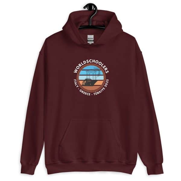 Unisex Hoodie | White Font | Italy - Greece - Türkiye 2025