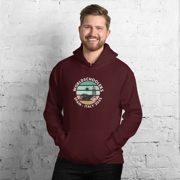 Unisex Hoodie | White Font | Spain - Italy 2025