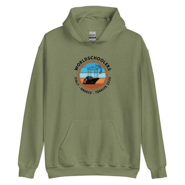 Unisex Hoodie | Black Font | Italy - Greece - Türkiye 2025