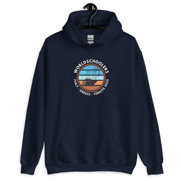 Unisex Hoodie | White Font | Italy - Greece - Türkiye 2025