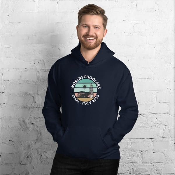 Unisex Hoodie | White Font | Spain - Italy 2025