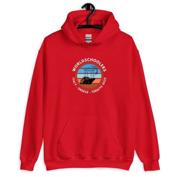 Unisex Hoodie | White Font | Italy - Greece - Türkiye 2025