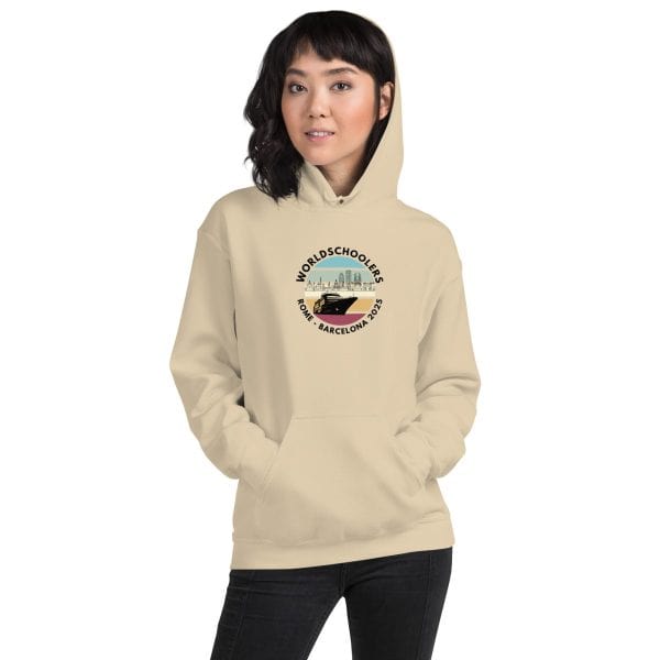 Unisex Hoodie | Black Font | Rome - Barcelona 2025