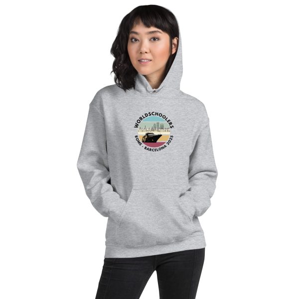 Unisex Hoodie | Black Font | Rome - Barcelona 2025