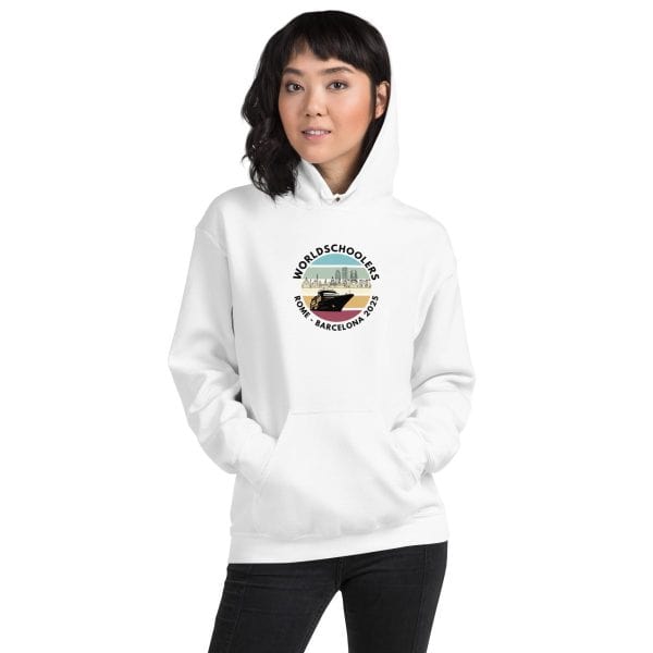 Unisex Hoodie | Black Font | Rome - Barcelona 2025