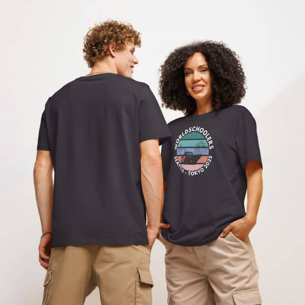 Unisex organic ribbed neck t-shirt | White font | Seattle-Tokyo