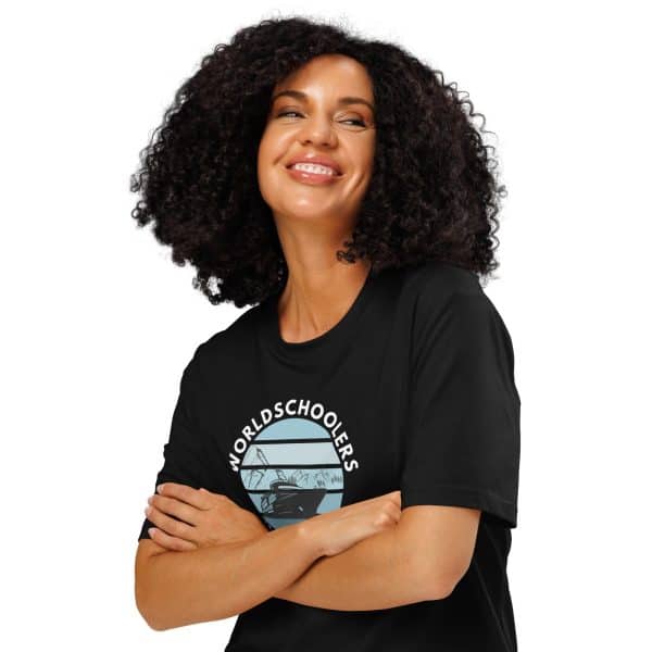 Unisex organic ribbed neck t-shirt | White Font | Alaska