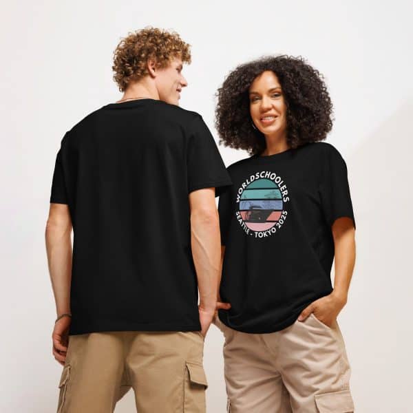Unisex organic ribbed neck t-shirt | White font | Seattle-Tokyo