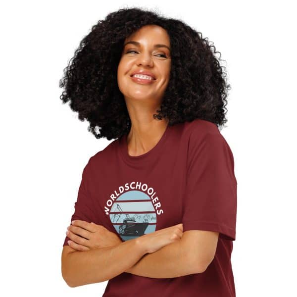 Unisex organic ribbed neck t-shirt | White Font | Alaska