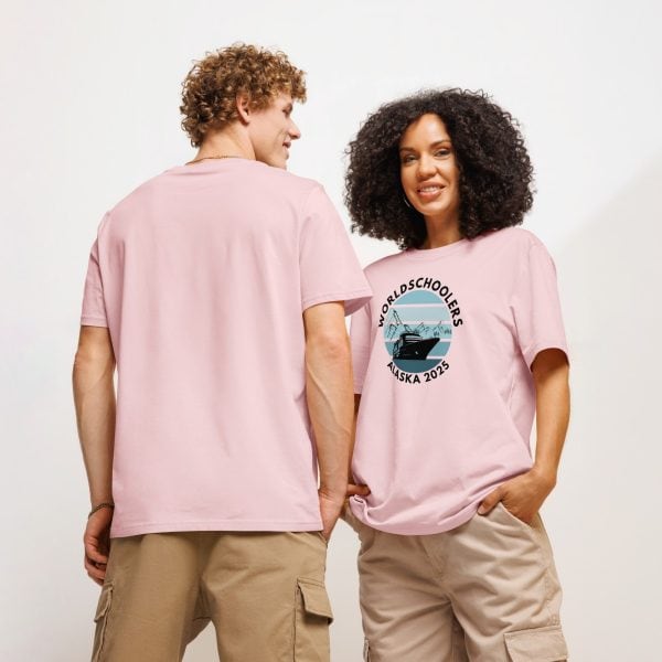 Unisex organic ribbed neck t-shirt | Black Font | Alaska