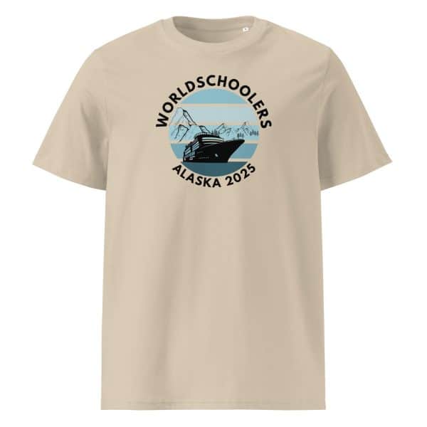Unisex organic ribbed neck t-shirt | Black Font | Alaska