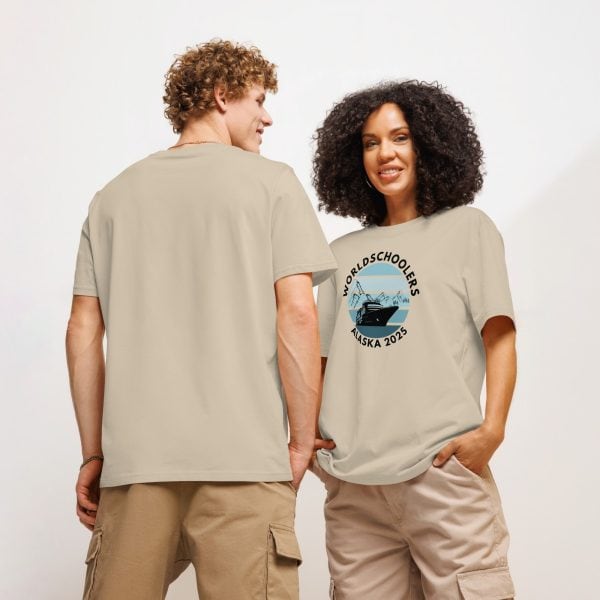 Unisex organic ribbed neck t-shirt | Black Font | Alaska