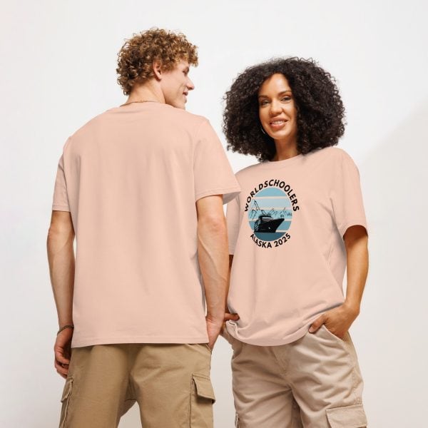 Unisex organic ribbed neck t-shirt | Black Font | Alaska