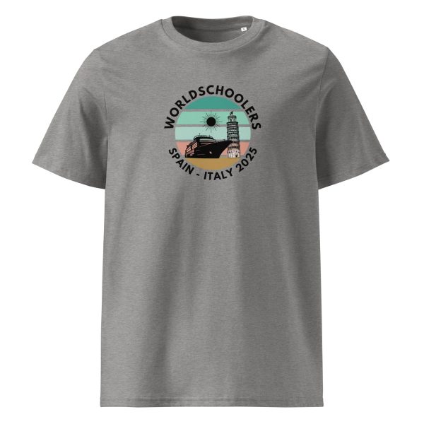 Unisex organic ribbed neck t-shirt | Black Font | Spain - Italy 2025