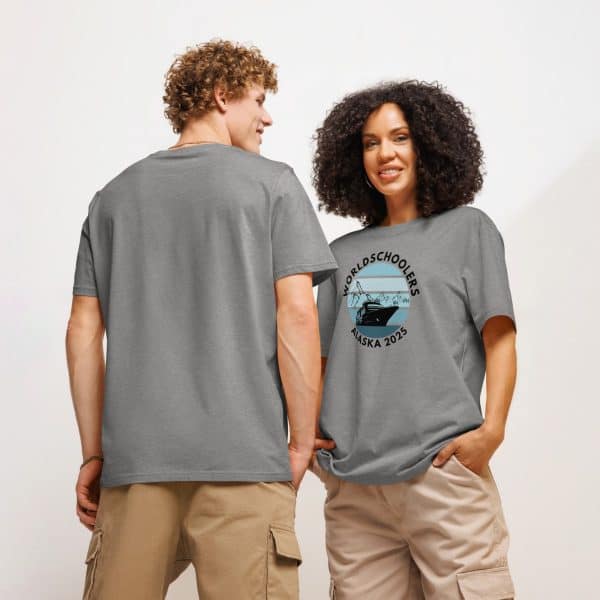 Unisex organic ribbed neck t-shirt | Black Font | Alaska