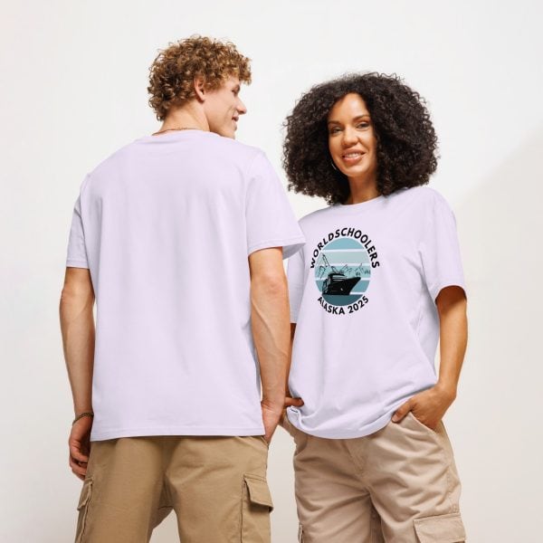 Unisex organic ribbed neck t-shirt | Black Font | Alaska