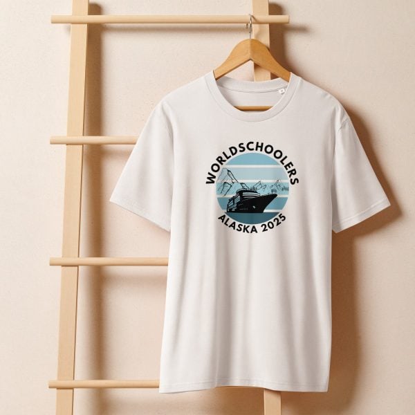 Unisex organic ribbed neck t-shirt | Black Font | Alaska