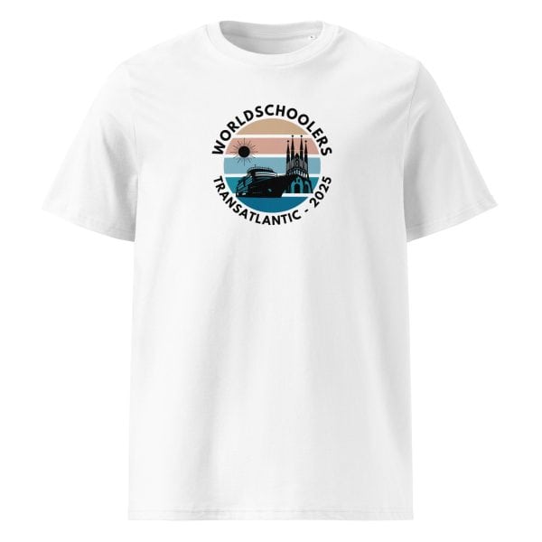 Unisex organic ribbed neck t-shirt | Black Font | Transatlantic 2025