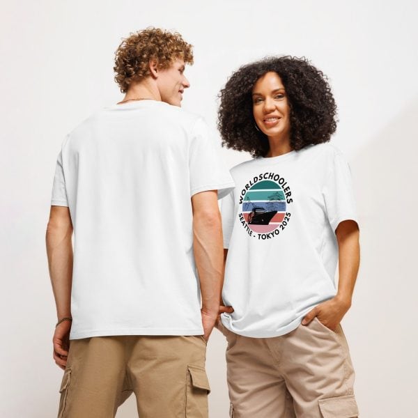 Unisex organic ribbed neck t-shirt | Black font | Seattle-Tokyo
