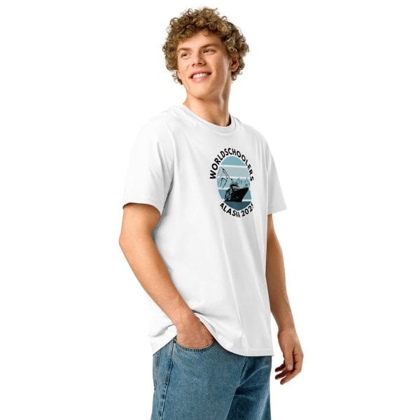 Unisex organic ribbed neck t-shirt | Black Font | Alaska