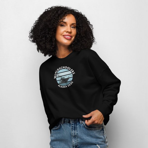 Women’s organic crew neck sweatshirt | White font | Alaska