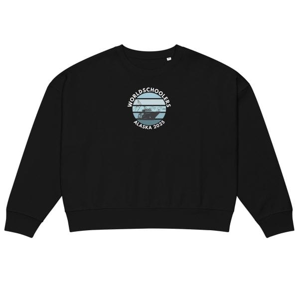 Women’s organic crew neck sweatshirt | White font | Alaska