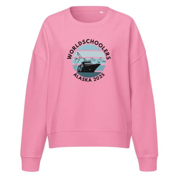 Women’s organic crew neck sweatshirt | Black font | Alaska