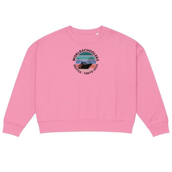 Women’s organic crew neck sweatshirt  | Black font | Seattle-Tokyo