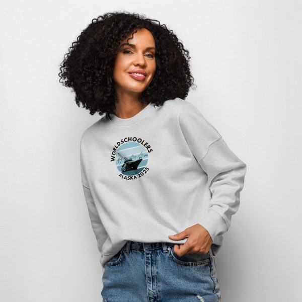 Women’s organic crew neck sweatshirt | Black font | Alaska